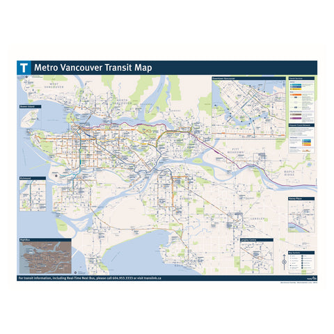 Metro Vancouver Transit Map Poster