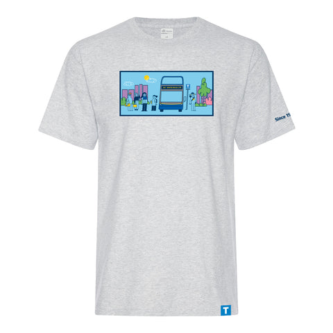 Bus Illustration T-Shirt, Unisex