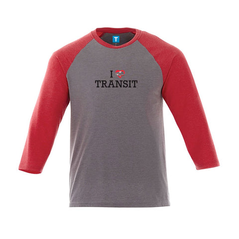 "I love Transit" Jersey, Men's Red/Grey