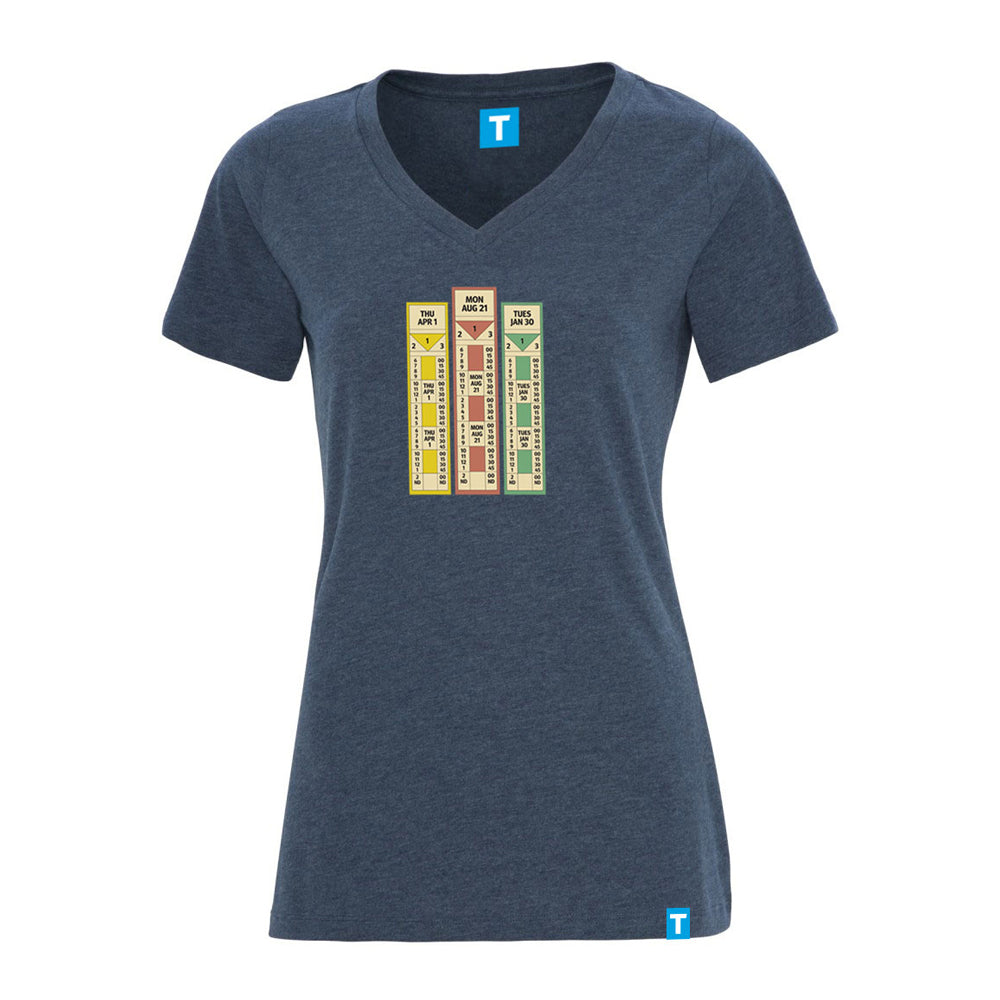 Transfer Ticket T-Shirt, Women's - Heather Navy