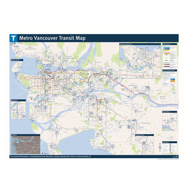 Metro Vancouver Transit Map Poster – TransLinkStore.ca