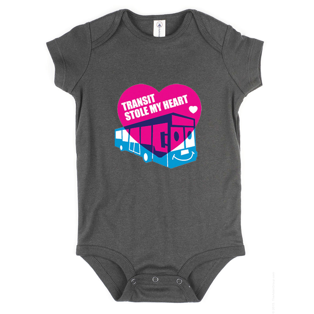 Bus Onesie, Grey