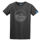 Men's Retro SeaBus T-shirt, Dark Grey with Cream Logo